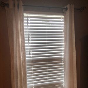 Curtains in a beige sheer